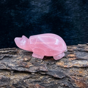 Natural Rose Quartz Tortoise Carving Pink Quartz Turtle Healing Crystal For Reiki Feng Shui Decor Wholesale - Product Image 5