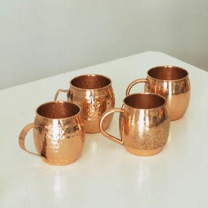 Pure Copper Eco-Friendly Tumbler with Handle 100% Copper Drinking Set for Health Ayurveda Water (Tamra Jal) Outdoor Home Use - Product Image 5