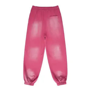 Customizable 100% Cotton Worsted Hip Hop Waterproof <b>Jogger</b> Sweatpants Men High OEM Service <b>Stacked</b> Acid Wash Screen Print 2026 - Product Image 2