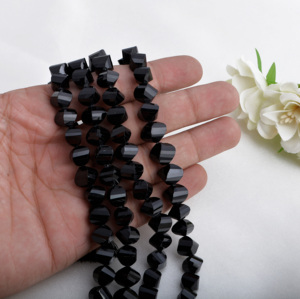 Cuentas de espinela negra natural retorcidas de fantasía, 1 hebra, natural, para la fabricación de joyería fina, piedra preciosa - Product Image 3