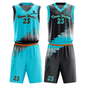 ชุดยูนิฟอร์มบาสเก็ตบอลผ้าโพลีเอสเตอร์คุณภาพดี ระบายอากาศได้ดี แบบกลับด้านได้ สกรีนโลโก้ตามสั่ง สำหรับทีม ชมรม และองค์กร - Product Image 1