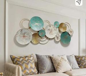 Bohemian Bamboo Wall Art Circular Foliage Design Handmade Decor for Home Decoration Multi-piece <b>Large</b> 33-40 Inch - Product Image 1