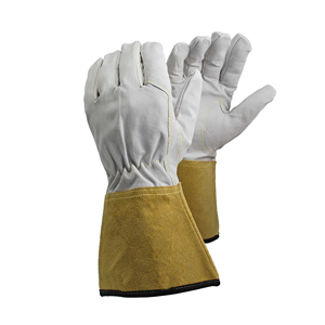 Gants de soudage MIG/TIG en cuir de vachette Holy Signs International HSI-TWG-201 de 16 pouces avec coutures en Kevlar et doublure en polaire pour métal fondu - Product Image 6