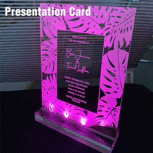 Tarjeta de Presentación Personalizada Premium con Luz LED Recargable, Tarjeta de Presentación Acrílica con Logotipo para Marketing, Promoción y Marca - Product Image 1