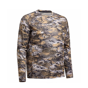 เสื้อยืดล่าสัตว์แขนสั้นผู้ชายพร้อมลายพรางป่าไม้เหมาะสำหรับการเดินทางกลางแจ้งในช่วงฤดูร้อน - Product Image 2