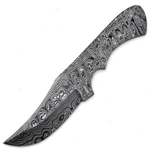 ใบมีดเหล็กดามัสกัสทำมือแบบกำหนดเองของ Burraq สำหรับทำมีดอเนกประสงค์ลายหยดน้ำ ของขวัญที่สมบูรณ์แบบสำหรับใช้งานกลางแจ้ง - Product Image 4