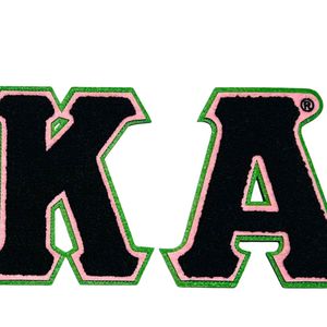 Parche de Chenilla Alpha Kappa Alpha Negro Verde Rosa, Aplique Bordado para Chaqueta Universitaria, Decoración de Ropa - Product Image 6