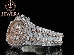 Montre unisexe de luxe en moissanite et diamant, directement de l'usine, verre de haute qualité, idéale pour les fêtes, mariages, usage quotidien, glamour, prix export - Product Image 6