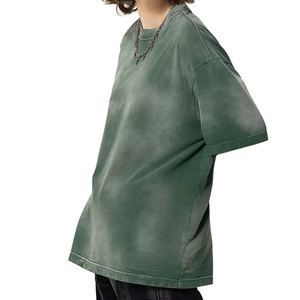 T-shirts pour hommes surdimensionnés en coton biologique 100% avec logo imprimé personnalisé de haute qualité, respirants, à séchage rapide, pour la salle de sport, manches courtes - Product Image 5