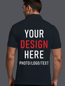 Custom Printed White Men's Cotton Polo Shirt Breathable Work Fashion Uniform Silk Screen Printed ODM Service Oeko-<b>Tex</b> Standard - Product Image 4