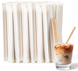 Agitateur à café en bois - Bois naturel, finition lisse, écologique et jetable - Product Image 1