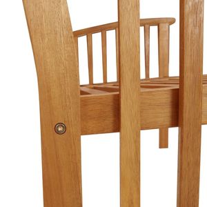 Banc de jardin en bois d'acacia massif, durable et de taille moyenne, banc de patio naturel pour usage extérieur - Product Image 6