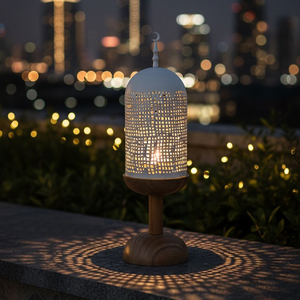 Brûleur d'encens en métal et bois en forme de dôme, design élégant perforé, parfait pour une fragrance et une décoration luxueuses pour la maison - Product Image 6