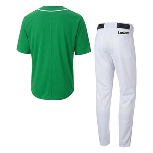 Conjunto de Uniforme de Béisbol Verde Claro Personalizado para Hombre, Jersey de Manga Corta, Prenda Deportiva de Alta Calidad, Costuras Duraderas, Cómodo - Product Image 2