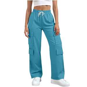 High Quality Cargo Pants <b>Baggy</b> Nylon Sweatpants Gym Casual Loose Fit Cargo <b>Trousers</b> Fashion Streetwear Pants for <b>Women</b> - Product Image 1