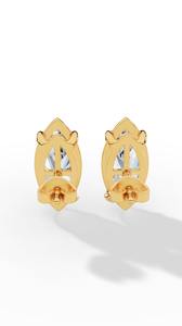 Boucles d'oreilles clous solitaires en diamant de laboratoire taille marquise majestueuse, or 18 carats, bijoux fins de luxe, fournisseur en gros - Product Image 6