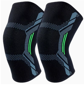 Rodilleras de Compresión Tejidas Unisex, Transpirables, con Diseño de Fácil Colocación, para Levantamiento de Pesas, para Todas las Estaciones, Soporte Cómodo para las Rodillas - Product Image 1