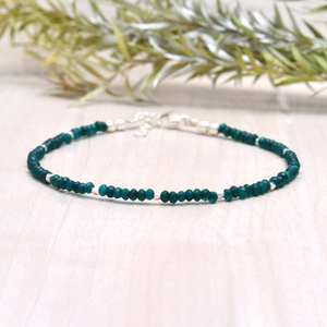 Joyería de Lujo para Mujer, Diseño Elegante con Cuentas de Ónix Verde, Plata de Ley 925, Chapado en Oro de 14K, Gema Natural de Cristal de Alta Calidad - Product Image 3