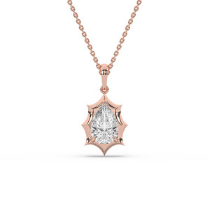 2.00 Carat Lab Grown Pear Brilliant Cut Diamond Color E 14K <b>Solid</b> <b>Gold</b> IGI Certified Women's Luxury <b>Pendant</b> - Product Image 1