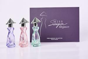 Mini Coffret Cadeau de Parfums pour Femme, Fragrance Longue Durée Miss Saigon Elegance Vietnam, Format Voyage, Purple Harmony, 3x15ml Spray Eau de Parfum - Product Image 2