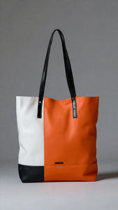 Sacs à main fourre-tout en cuir véritable blanc et noir pour femmes, style national, toutes saisons, décontractés, streetwear - Product Image 4
