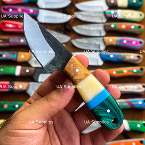 Cuchillo de caza al por mayor UA Supplies, de acero de Damasco, hoja fija, punta caída, mango de madera, EDC, para bushcraft, longitud total personalizable - Product Image 6