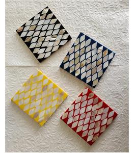 Posavasos de MDF con incrustaciones de nácar de diseño de calidad, posavasos de nácar, manteles individuales, posavasos con incrustaciones de nácar a bajo precio de fábrica - Product Image 2
