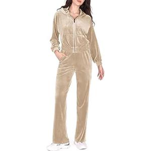 Conjunto Deportivo de Dos Piezas para Mujer, Estilo Flare, Ajustado, de Terciopelo, con Características Antibacterianas y de Secado Rápido - Product Image 2