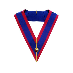 Collier de cérémonie maçonnique sur mesure le plus demandé, modèle Grand Undress, avec broderie, pour officiers maçonniques - Product Image 6