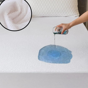 Luxury Knitted Terry Mattress Protector with Absorbent 300tc Fabric Eco-Friendly Waterproof Layer & Secure Elastic Skirt - Product Image 1