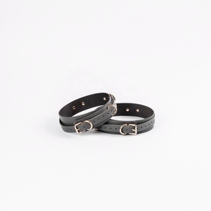 <b>Bondage</b> Thigh <b>Cuffs</b> Cowhide Leather Different Colors Stocked Manufacturer BDSM-0106 - Product Image 2