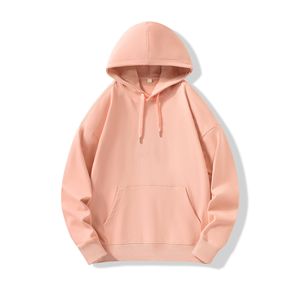 Sudadera con Capucha Oversize 100% Algodón Tejido Antipilling Estilo Y2K Streetwear Manga Larga Diseño Liso Otoño Invierno para Hombre - Product Image 5