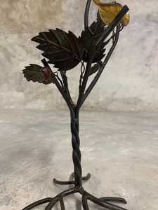 Pot de fleurs en métal noir en forme de feuille de rose, fait main, moderne, pour la décoration artistique de la maison et du jardin, utilisation en extérieur - Product Image 6