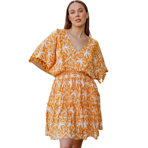 Vestido Mini Estampado con Cuello en V para Mujer, Ropa de Moda - Product Image 4