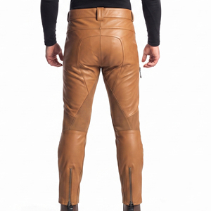 Wholesale Premium PU Leather Biker <b>Pants</b> for <b>Men</b> Elastic Waist Mid Slim Fit Fashion Motorbike <b>Pants</b> - Product Image 2