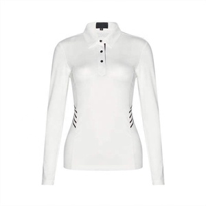 Camisetas de polo personalizadas para jugador de golf y tenis, camiseta de polo para mujer, Camiseta ajustada de algodón ligero de manga larga a la moda para mujer, 50 Uds. - Product Image 4