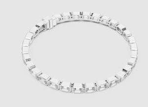 Bracelet tennis en diamants taille émeraude en or rose |   Bracelet de luxe 7 pouces Royaume-Uni |   9kt |   14 carats |   18 carats |   platine - Product Image 3