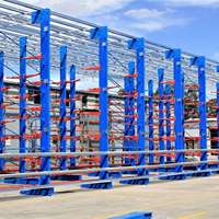 Étagère cantilever réglable en acier thermolaqué, conception personnalisée, robuste, électrostatique, pour entrepôt industriel – Le choix privilégié