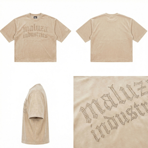 Camiseta de Lujo Urbana de Terciopelo con Pedrería, Estilo Gótico, Diseño Casual Hip Hop, 100% Algodón, Oversize, Transpirable, Antiarrugas, de Alta Calidad - Product Image 6