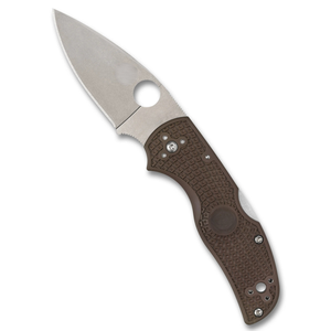 Couteaux pliants avec lame en acier inoxydable à pointe tombante, manche texturé brun diamant, clip de poche en métal, design compact et pliable - Product Image 3