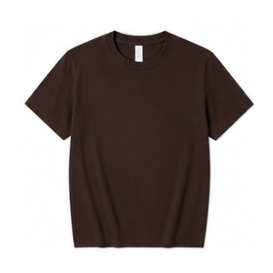 T-shirt à manches courtes pour homme, couleur unie, col rond, coupe classique, 100% coton jersey tricoté, style décontracté - Product Image 2