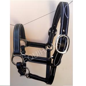 Top Vente Anglais Selle Style Cheval Halter En Cuir Souple Rembourré avec Fantaisie Cousu En Laiton Matériel Direct Inde Fabricant - Product Image 1