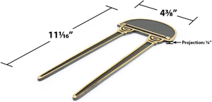 Panneau décoratif en métal Grandpas Garden, style vintage, pour extérieur, en fonte durable avec finition noir et or - Product Image 2