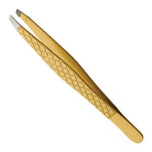 Pinzas Profesionales para Cejas de Acero Inoxidable con Punta Dorada, Diseño de Lujo y Duradero - Product Image 3