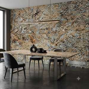 Dalles de pierre artificielle Alaska Gold pour murs extérieurs, épaisseur 4-5 mm, comptoir durable, design moderne, plateau de table de chambre - Product Image 3