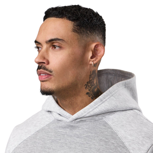 Mens Light Grey Fleece Hooded <b>Tracksuit</b> Casual Athletic Gymwear Jogger Set Streetwear Winter Sports Activewear Outfit - Product Image 3