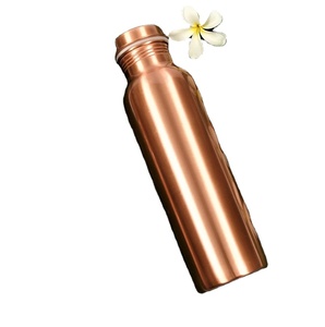 Botellas de agua de cobre puro con diseño elegante, botellas de agua para hacer ejercicio, para acampar, gimnasio, botellas de agua a prueba de fugas en oferta - Product Image 1