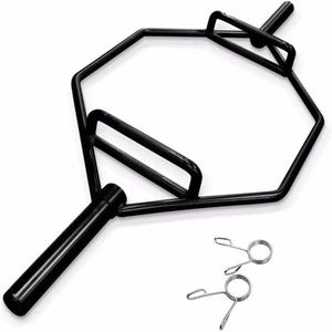 Nero per Olympic barra esagonale 1000lbs capacità di peso manicotto in acciaio solido zigrinato maniglie per allenamento Bodybuilding squat potenza - Product Image 1