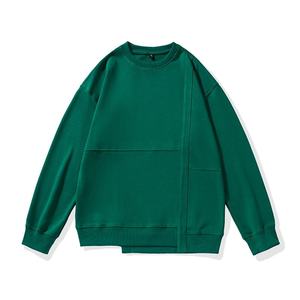 Sweat-shirt à capuche décontracté 320g en molleton épais 100% coton, coupe oversize respirante, motif uni - Product Image 2