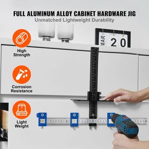 Punzonatrice regolabile per ferramenta da mobile, 60mm, in ferro, per maniglie in acciaio inossidabile e fori temporanei in lega di alluminio - Product Image 2